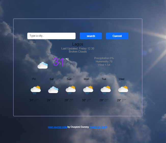 weather project preview